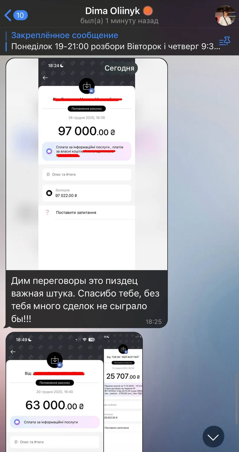 Результати учнів курсу — оплати на 97 000 та 63 000 гривень